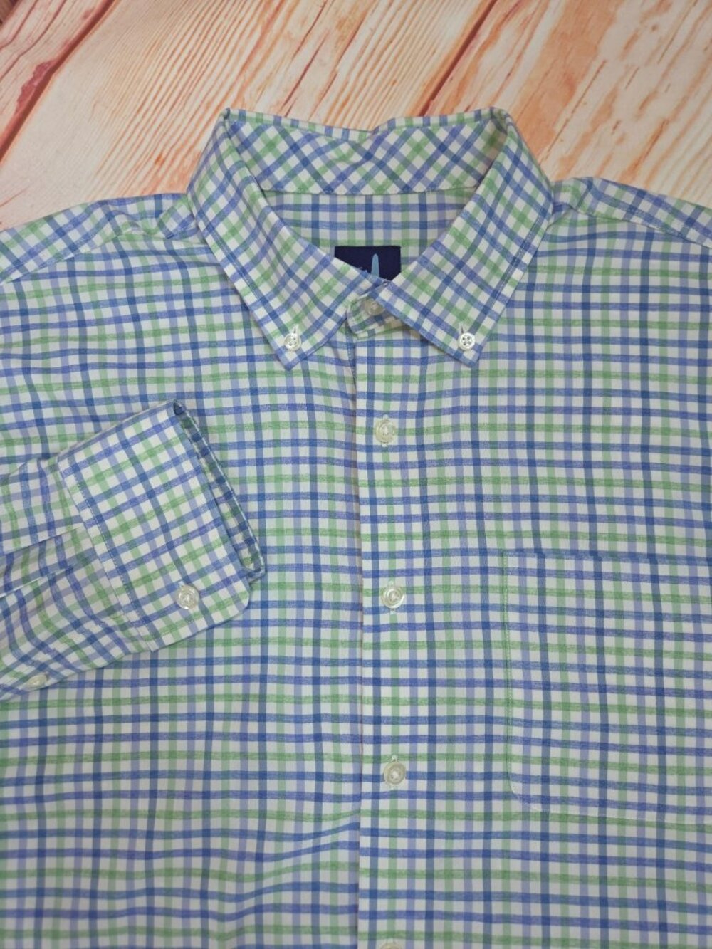 Johnnie-O Prep-Formance Mens Plaid Button-Down Shirt Medium